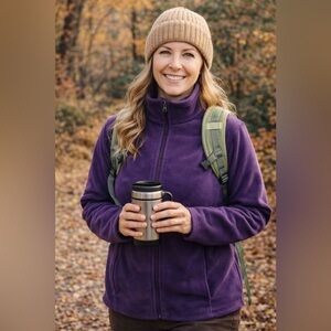 Cabela’s Purple Full Zip Fleece Jacket Women’s 2XL NWT Bass Pro Shops